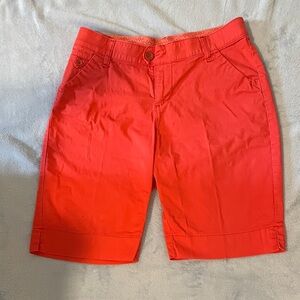 Women's Coral colored Bermuda shorts